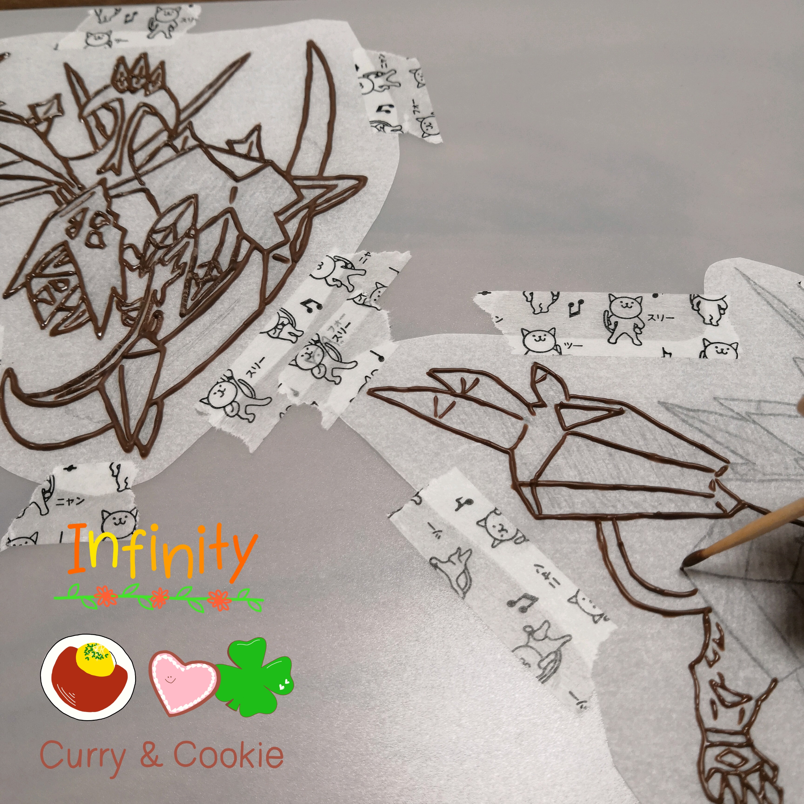 キャラチョコをキレイに作るコツ 我流 Infinity カレーとクッキーのお店